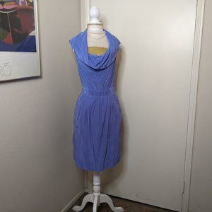 BCBGMaxazria Periwinkle silk dress antique blue size small